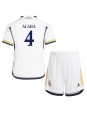Real Madrid David Alaba #4 Domácí dres pro děti 2023-24 Krátký Rukáv (+ trenýrky)